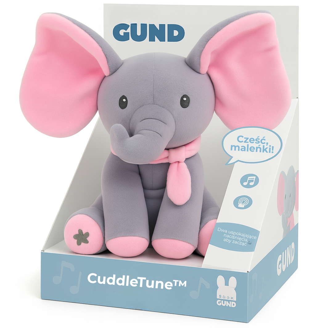 CuddleTune™ | Twój muzyczny przyjaciel-słonik z ciepłymi przytuleniami