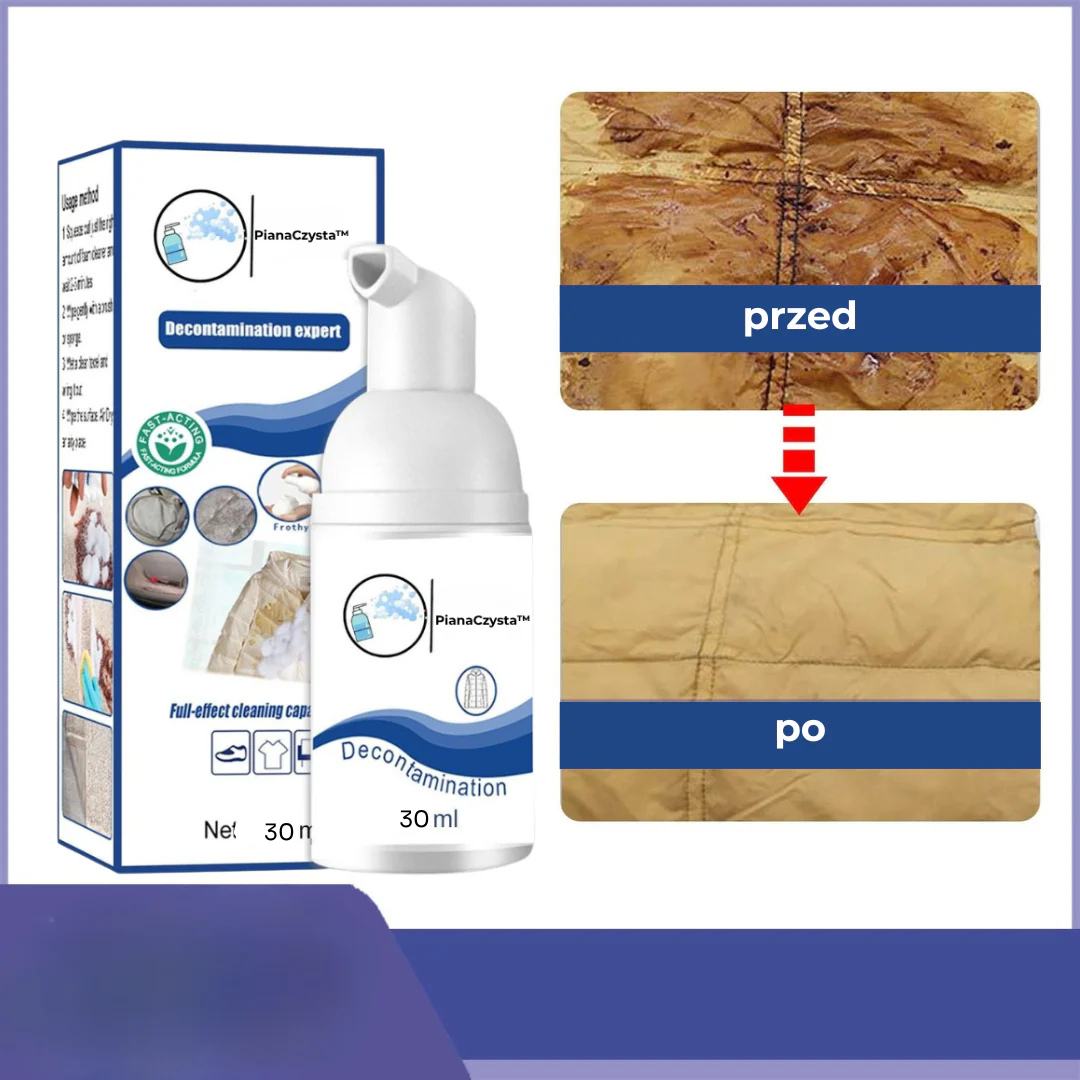 PianaCzysta™ | Błyskawiczny odplamiacz bez wody i szorowania!