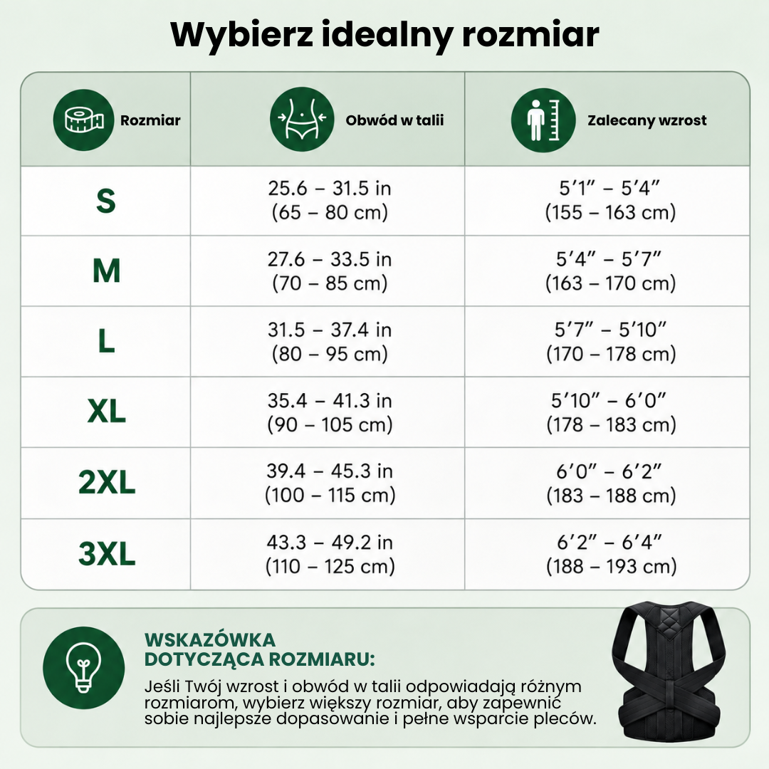 SpineSupport™ | Codzienne wsparcie dla prostszych pleców i lepszej postawy
