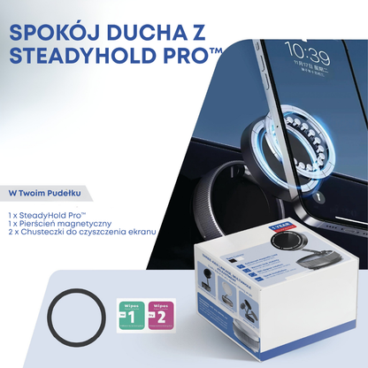 SteadyHold Pro™ | Niezachwiany Chwyt, Swoboda 360° | Bądź w Kontakcie Gdziekolwiek Jesteś