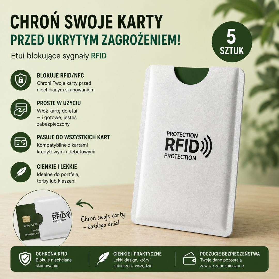 CardProtect™ | Chroń swoje karty przed nieautoryzowanym odczytem RFID.