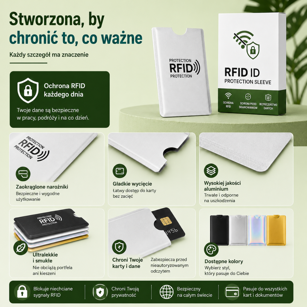 CardProtect™ | Chroń swoje karty przed nieautoryzowanym odczytem RFID.