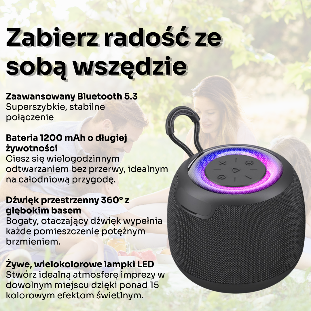 EchoWave™ | Twój najlepszy mini głośnik Bluetooth na letnie klimaty! 🎶