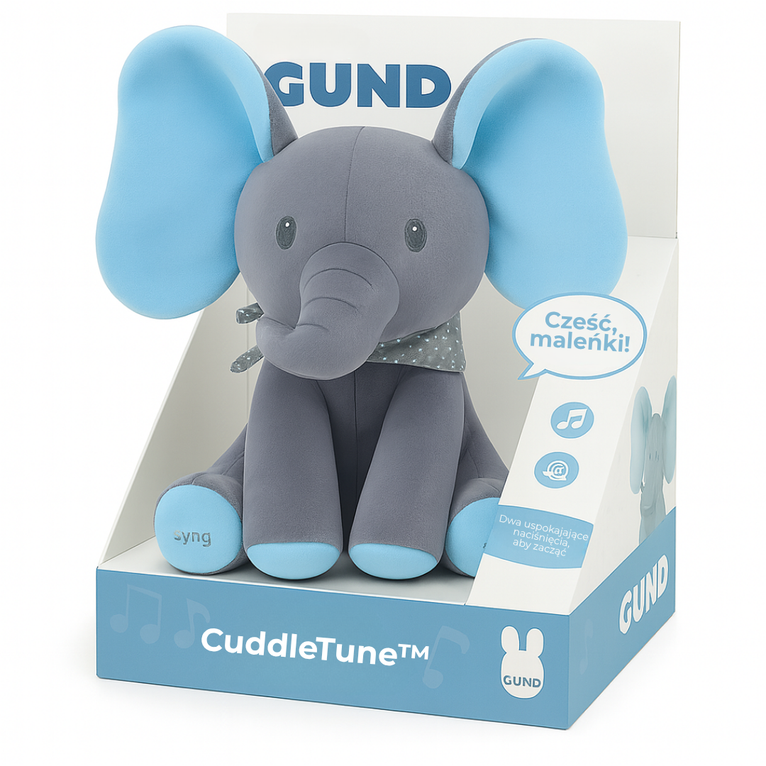 CuddleTune™ | Twój muzyczny przyjaciel-słonik z ciepłymi przytuleniami