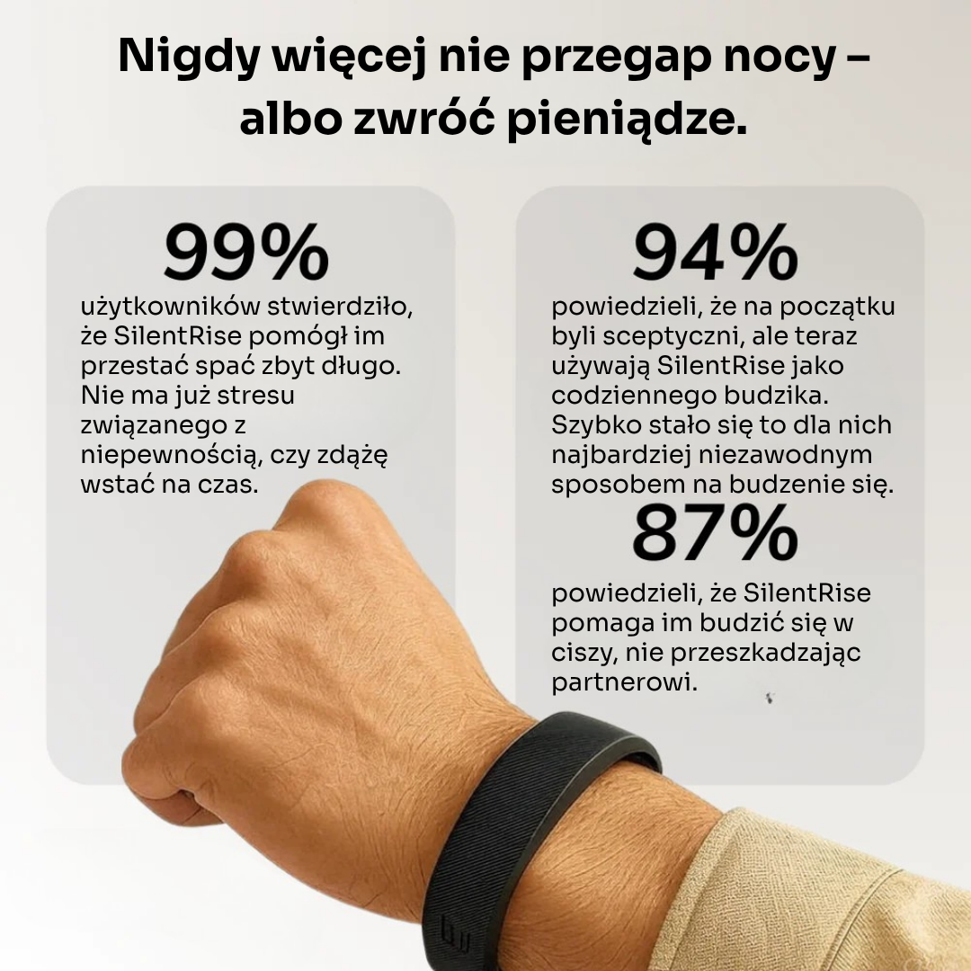 SilentRise™ – inteligentny budzik wibracyjny dla osób śpiących głęboko🌙