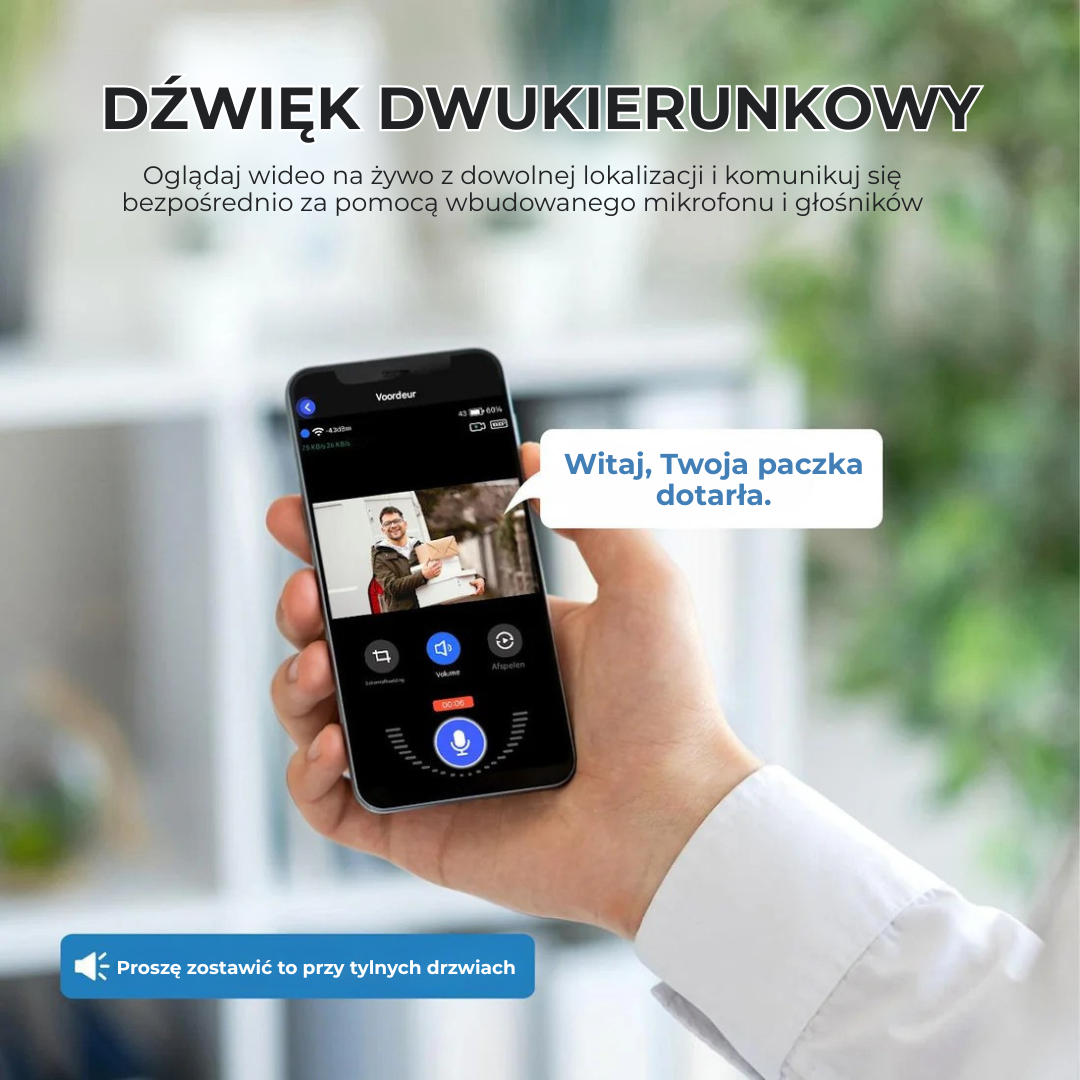 DoorGuard™ | Kto stoi pod Twoimi drzwiami? Zobacz natychmiast – z dowolnego miejsca na świecie