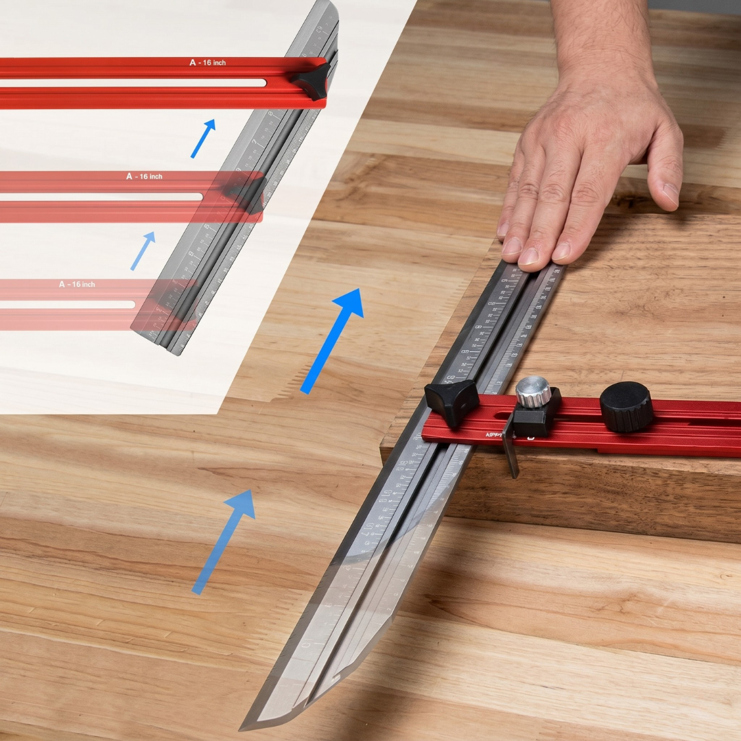 AngleStep™ | Regulowane narzędzie do cięcia stopni schodowych wykonane ze stopu aluminium