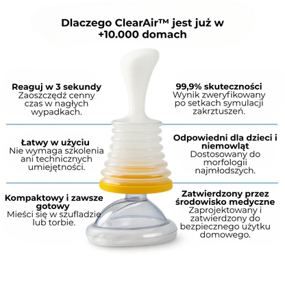 ClearAir™ | Zaufany przez tysiące, sprawdzony w ratowaniu życia w kilka sekund