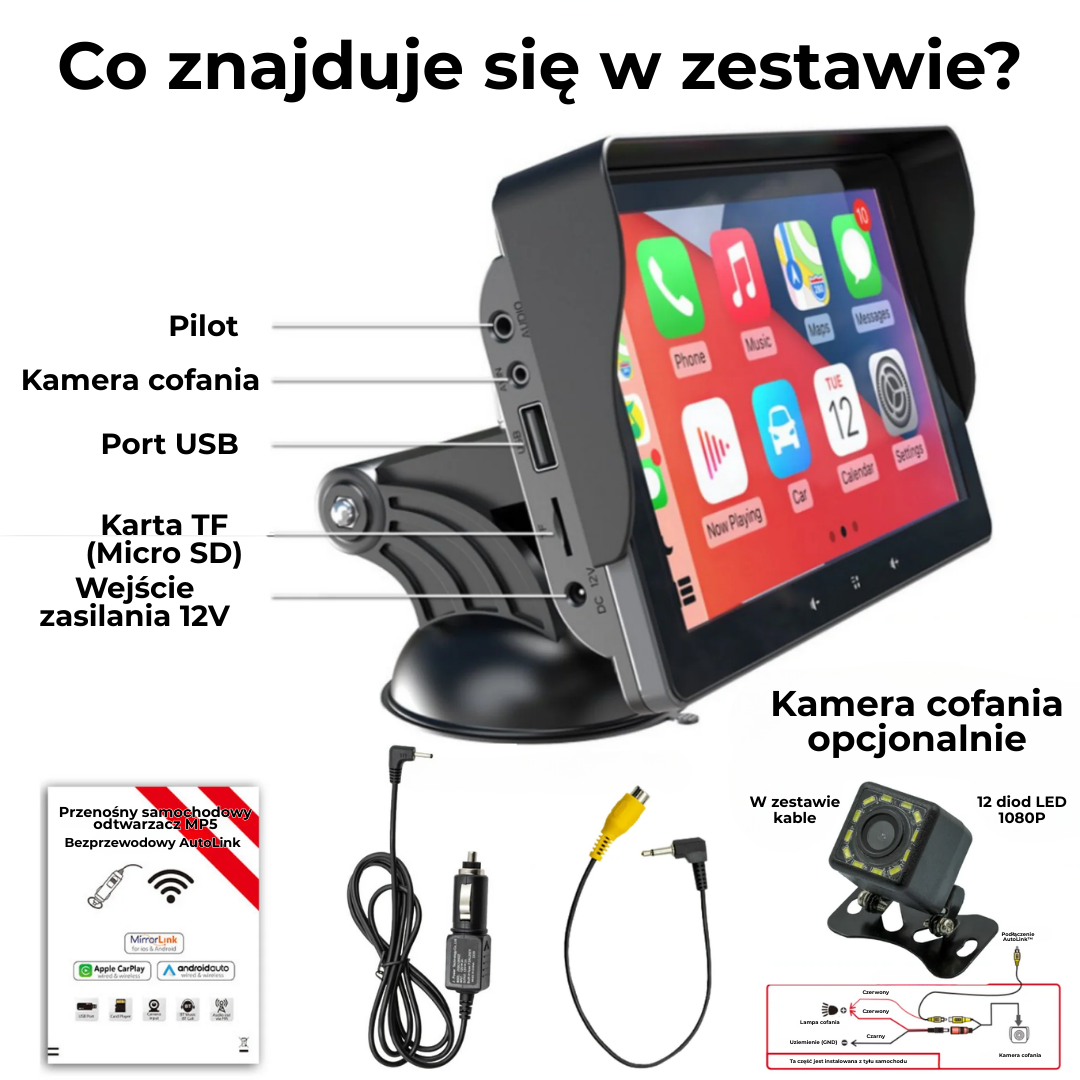 AutoLink™ | Zmień każdy samochód w inteligentny system infotainment w zaledwie 2 minuty!