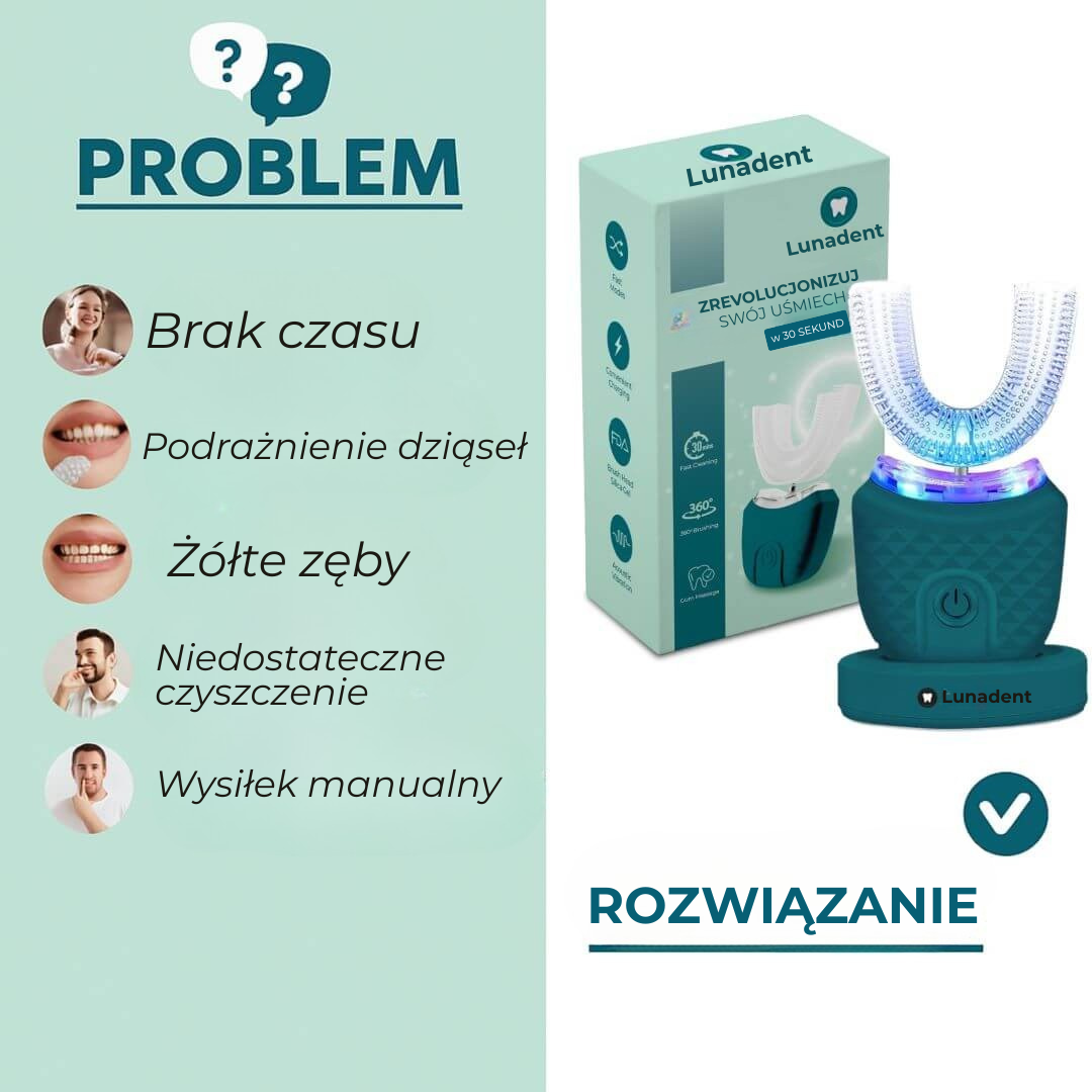 Lunadent™ | Rewolucja w szczotkowaniu – Czyste zęby, bez wysiłku