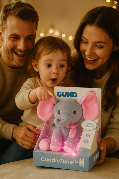 CuddleTune™ | Twój muzyczny przyjaciel-słonik z ciepłymi przytuleniami