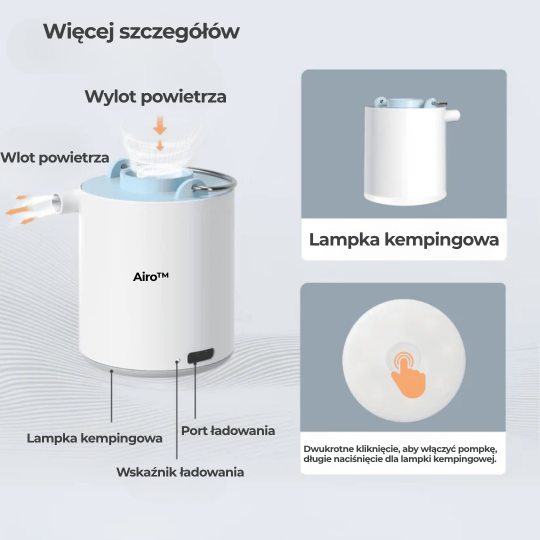 Airo™ | Kieszonkowa pompka z mocą, która zastępuje Twoje płuca!