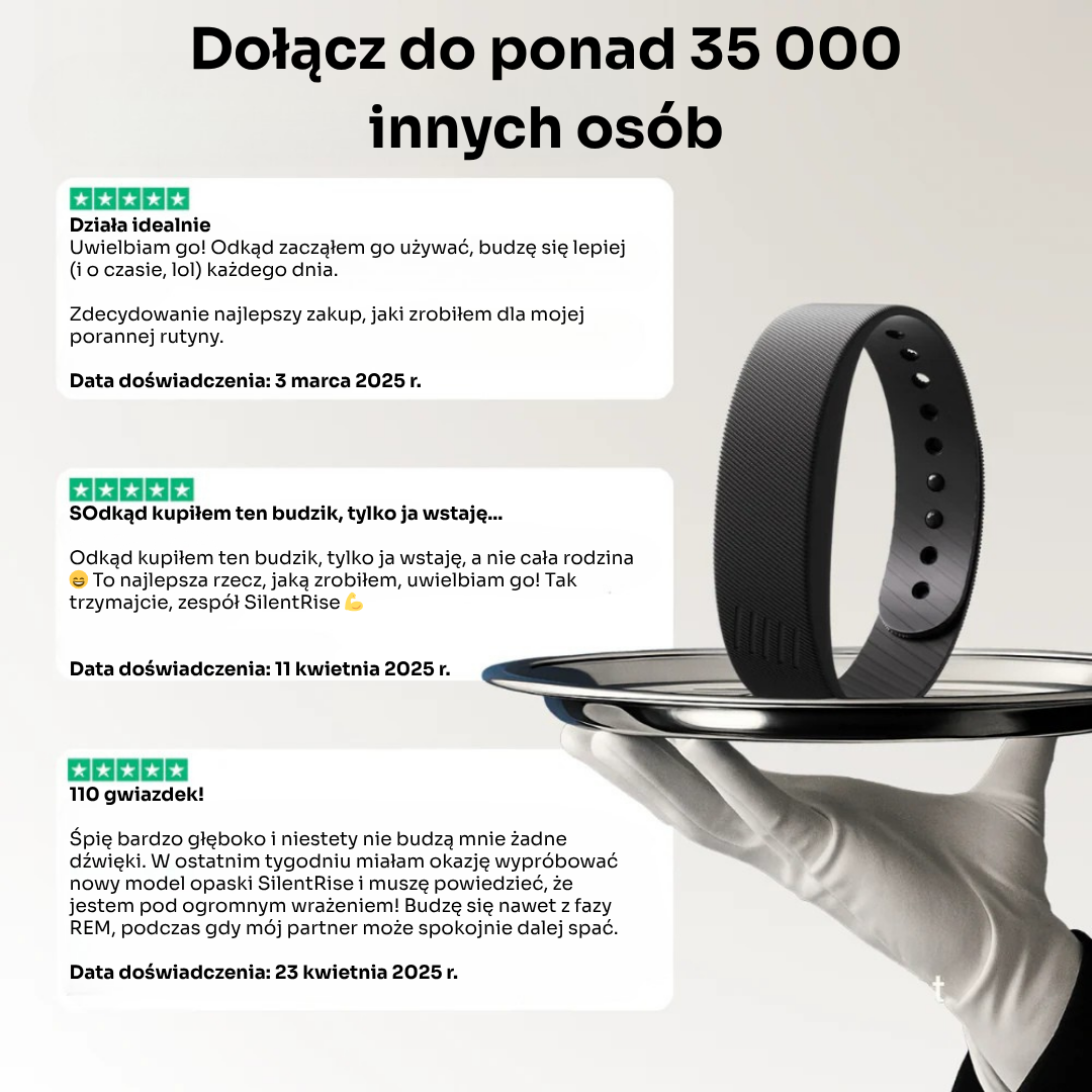 SilentRise™ – inteligentny budzik wibracyjny dla osób śpiących głęboko🌙