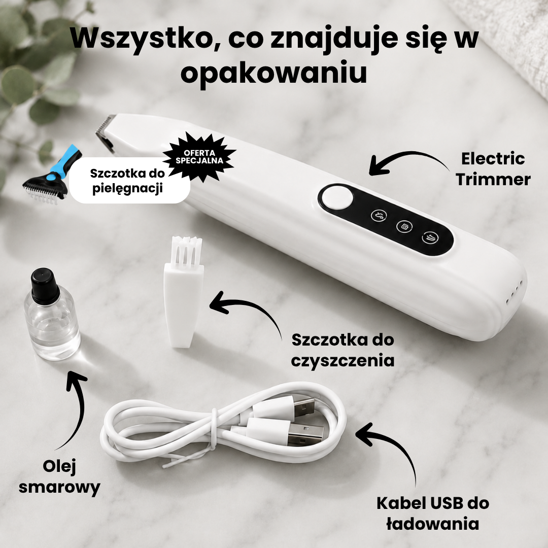 CichyTrymer™ | Bezprzewodowa maszynka do strzyżenia sierści dla psów i kotów