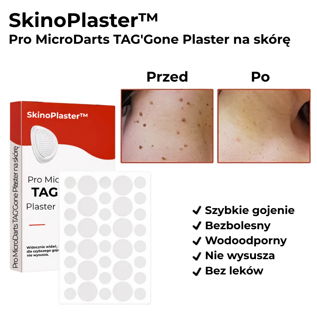 SkinoPlaster™ Pro MicroDarts TAG'Gone | Usuń wiszące znamiona bezboleśnie – bez blizn, bez cięć, bez stresu!
