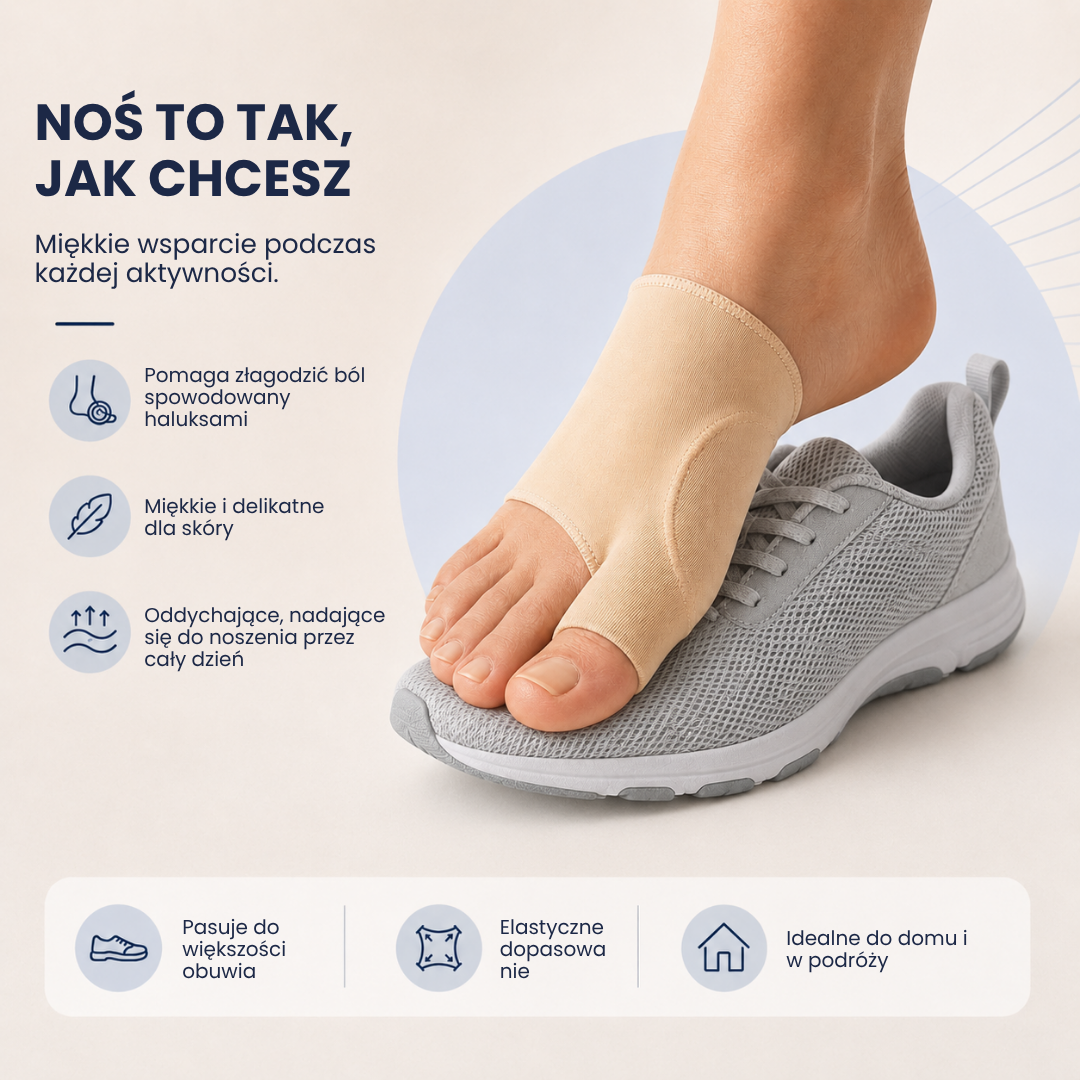 WsparciePalca™ | Chodź wygodniej bez ciągłego ucisku na bunion