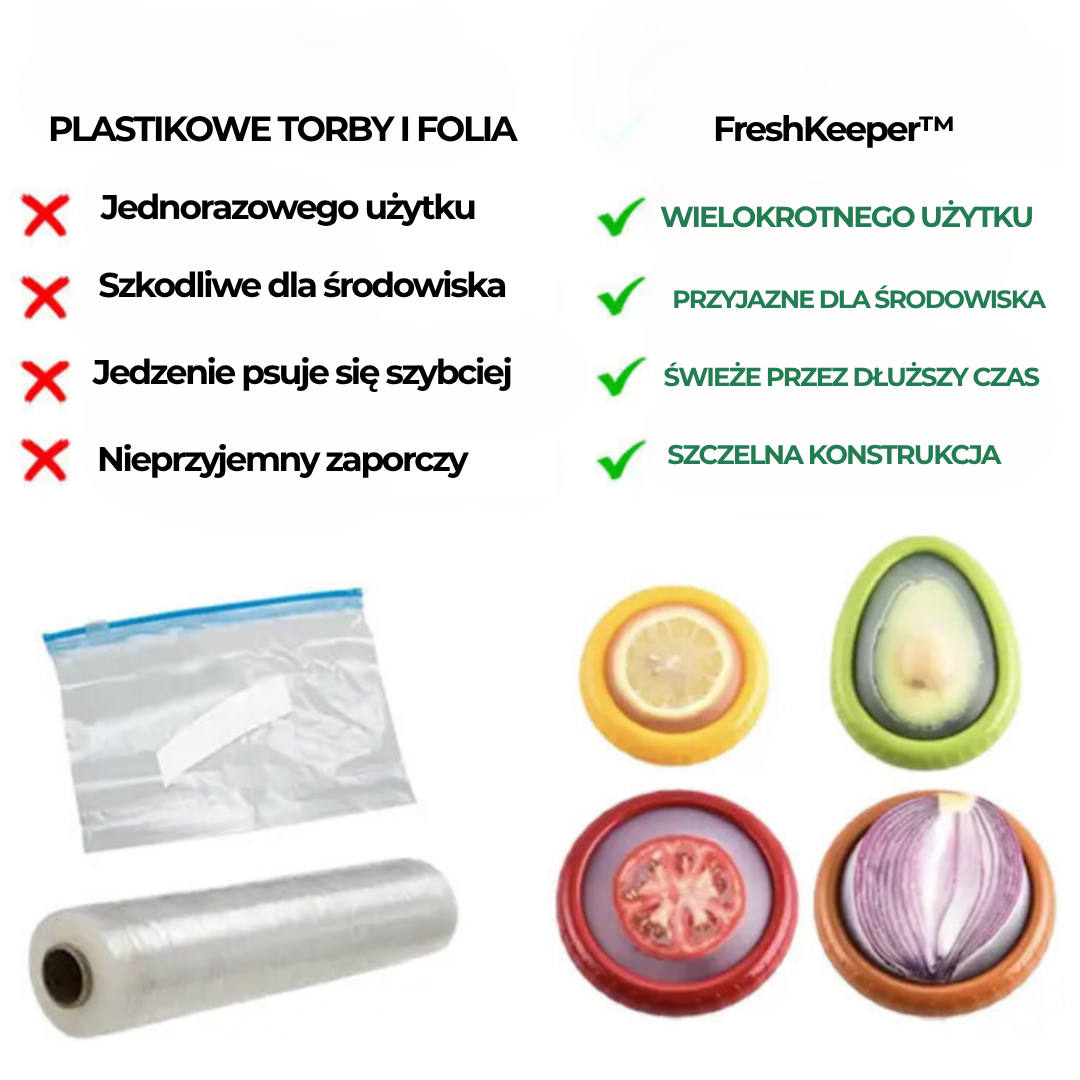 FreshKeeper™ | Pojemniki na owoce i warzywa z silikonową uszczelką