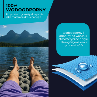 Lufta Mat™ | Ultralekka i kompaktowa mata do spania – idealna w podróży