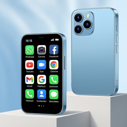 SmartMini™ | Stylowy i poręczny – Mini Smartfon w kolorach: jasnoniebieski, czarny i fioletowy