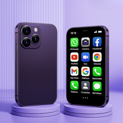 SmartMini™ | Stylowy i poręczny – Mini Smartfon w kolorach: jasnoniebieski, czarny i fioletowy