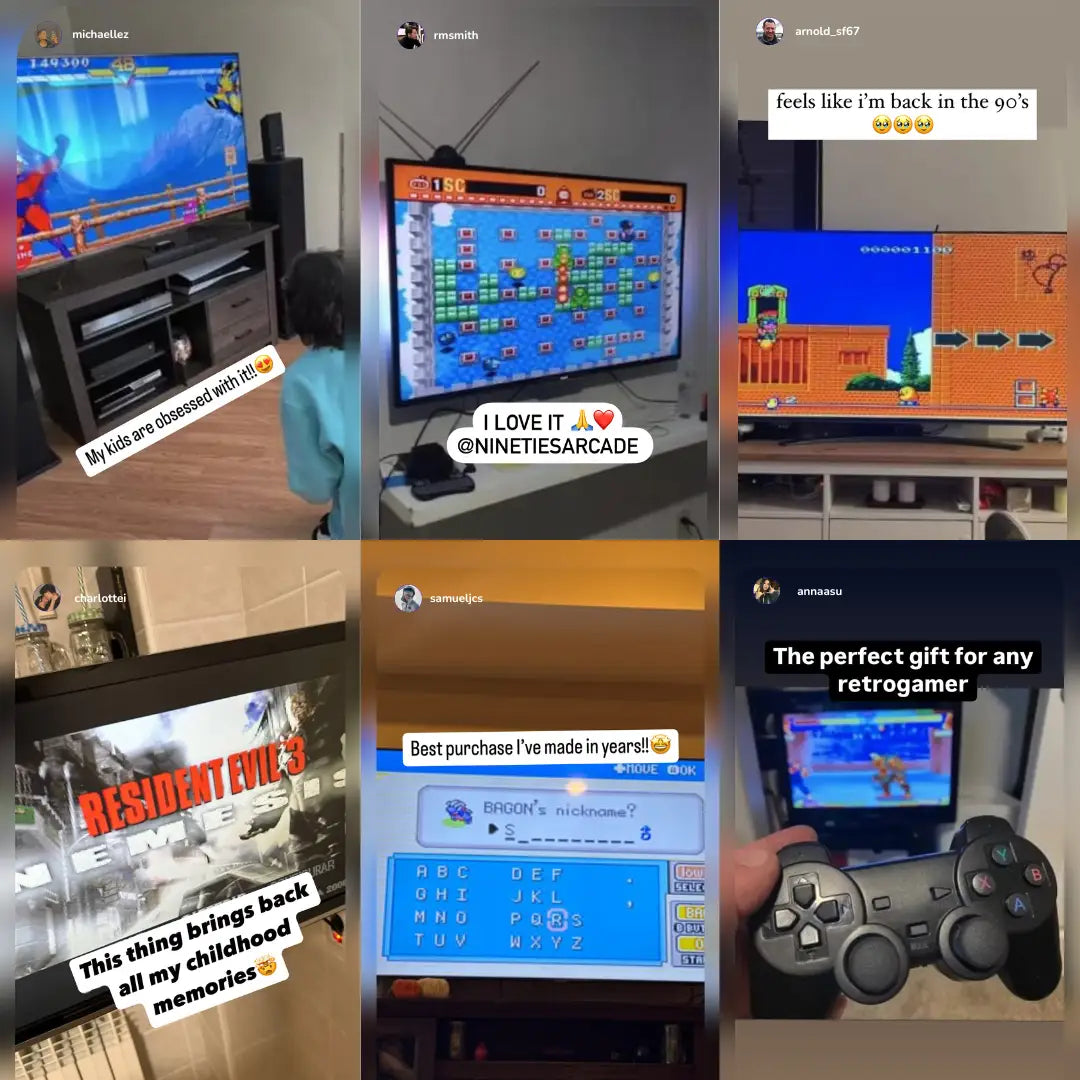 Nineties Play™ | Przeżyj ponownie swoje dzieciństwo dzięki tysiącom klasycznych gier, bez konieczności pobierania, wystarczy podłączyć i grać!