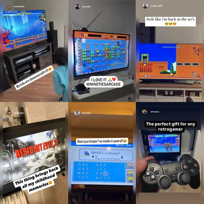 Nineties Play™ | Przeżyj ponownie swoje dzieciństwo dzięki tysiącom klasycznych gier, bez konieczności pobierania, wystarczy podłączyć i grać!