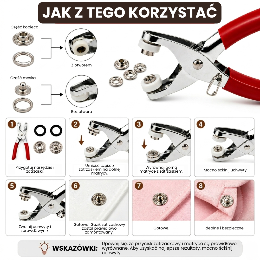 ButtonPro™ | Narzędzie do przyszywania guzików – idealnie przyszyj guziki w kilka sekund