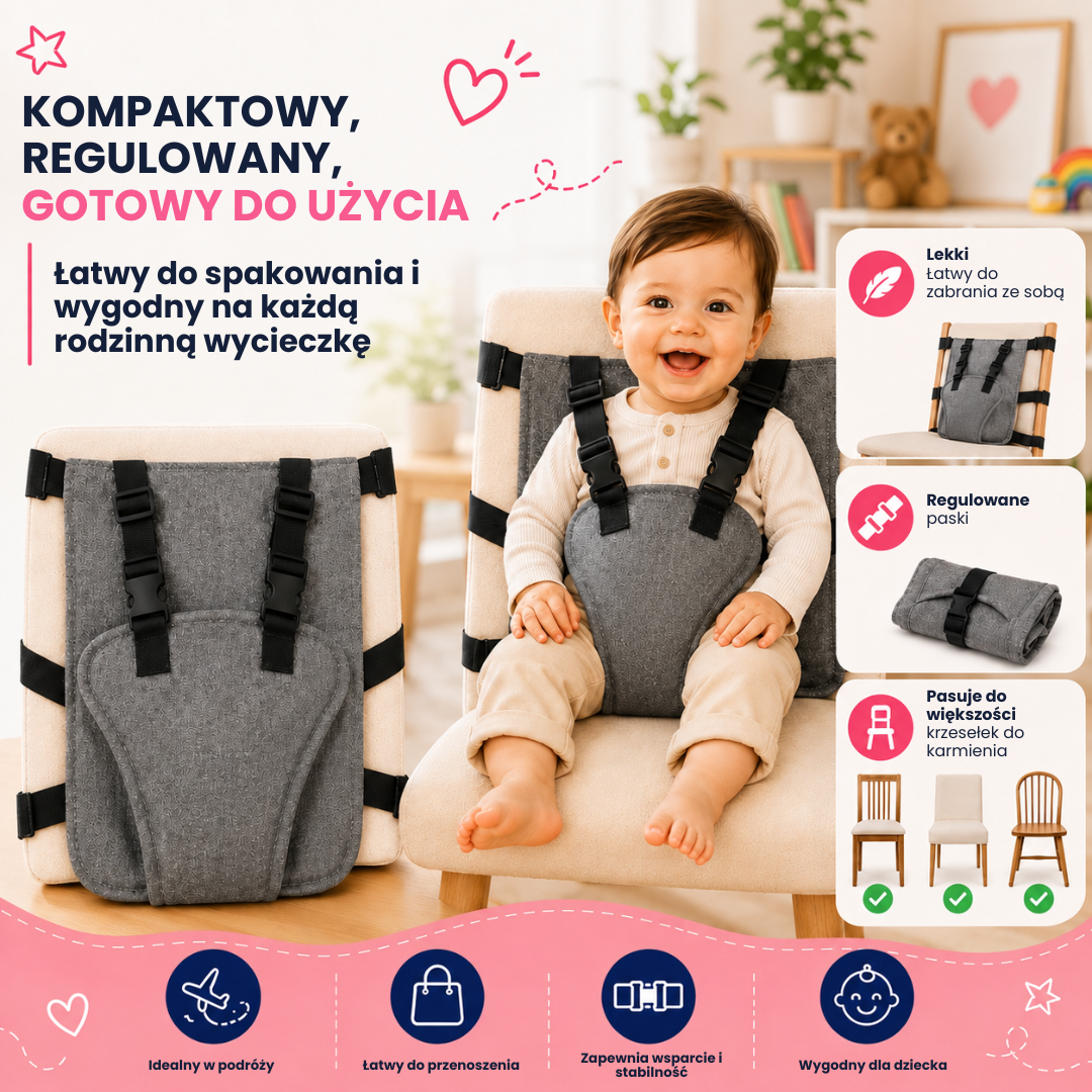 SeatGuard™ | Przenośne pasy bezpieczeństwa do fotelików samochodowych dla dzieci