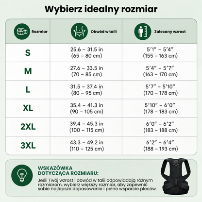 SpineSupport™ | Codzienne wsparcie dla prostszych pleców i lepszej postawy